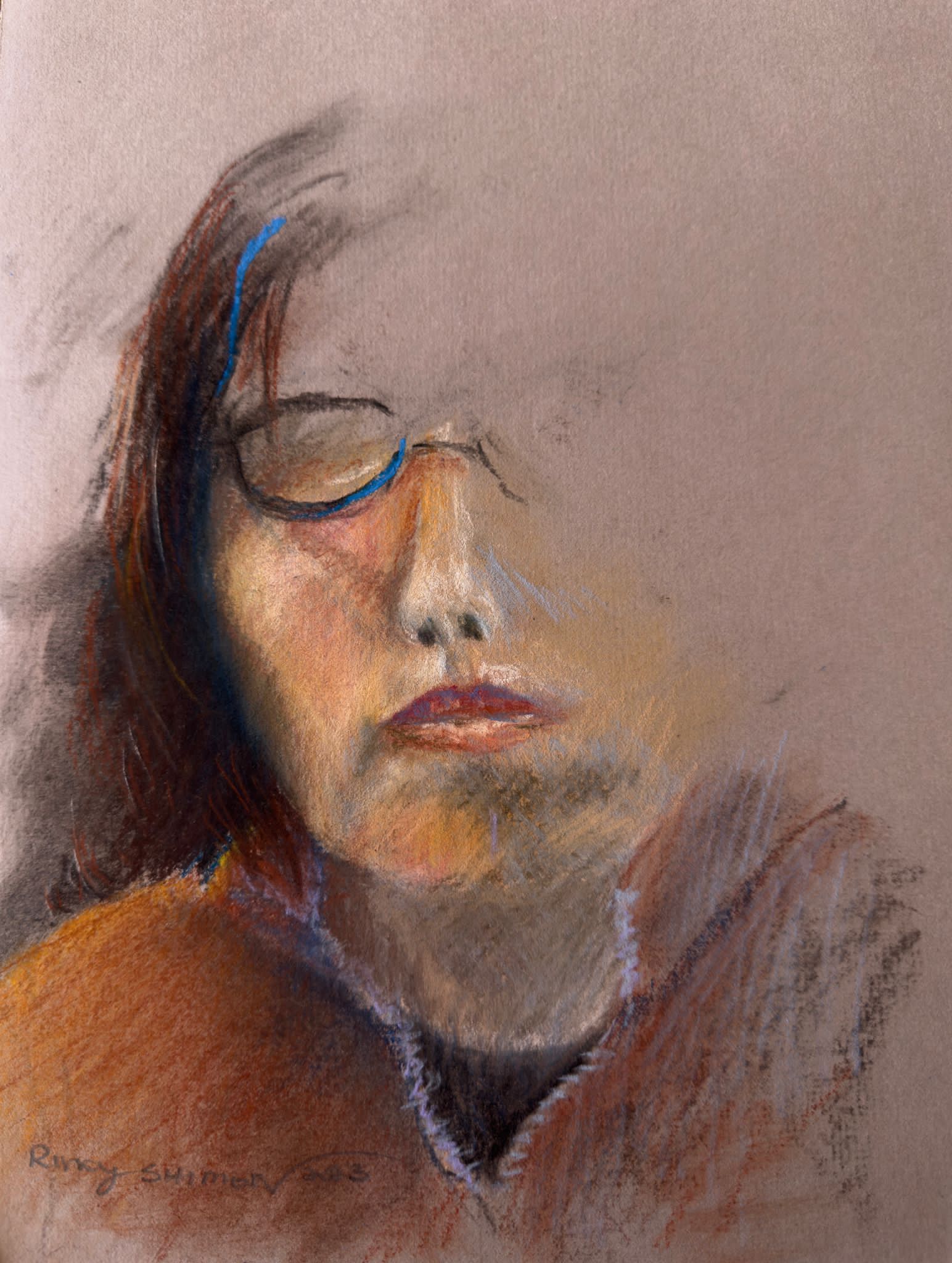 Self-Portrait in Pastel